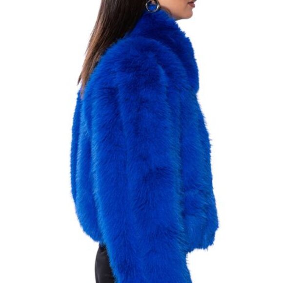 Akira Blue Mars Girl Faux Fur Jacket (small) - Picture 2 of 6